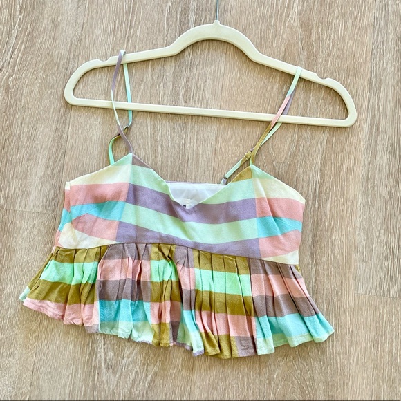 Mara Hoffman Sage Flag Stripe Crop Top XS - Picture 3 of 5